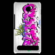 Coque Sony Xperia E1 Graffiti wall background, urban art 1000