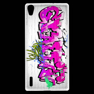 Coque Huawei Ascend P7 Graffiti wall background, urban art 1000