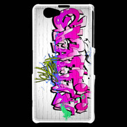 Coque Sony Xperia Z1 Compact Graffiti wall background, urban art 1000