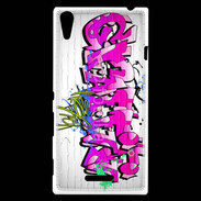 Coque Sony Xperia T3 Graffiti wall background, urban art 1000