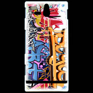 Coque Sony Xperia U Graffiti wall. Urban art vector background 520