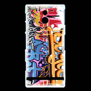 Coque Sony Xperia P Graffiti wall. Urban art vector background 520