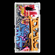 Coque Sony Xperia M2 Graffiti wall. Urban art vector background 520