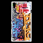 Coque Sony Xperia T3 Graffiti wall. Urban art vector background 520