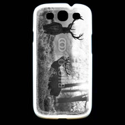 Coque Samsung Galaxy S3 Cerf en noir et blanc 150