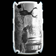 Coque Blackberry 8520 Cerf en noir et blanc 150
