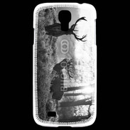 Coque Samsung Galaxy S4 Cerf en noir et blanc 150