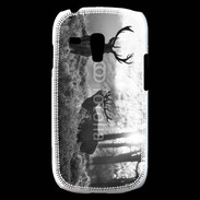 Coque Samsung Galaxy S3 Mini Cerf en noir et blanc 150