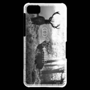 Coque Blackberry Z10 Cerf en noir et blanc 150