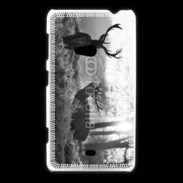 Coque Nokia Lumia 625 Cerf en noir et blanc 150