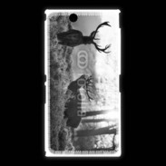 Coque Sony Xpéria Z Ultra Cerf en noir et blanc 150