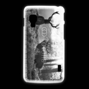 Coque LG L5 2 Cerf en noir et blanc 150