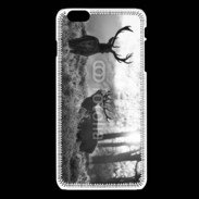 Coque iPhone 6Plus / 6Splus Cerf en noir et blanc 150