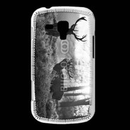 Coque Samsung Galaxy Trend Cerf en noir et blanc 150