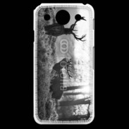 Coque LG G Pro Cerf en noir et blanc 150