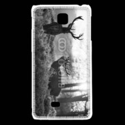 Coque LG F5 Cerf en noir et blanc 150