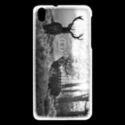 Coque HTC Desire 816 Cerf en noir et blanc 150