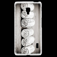 Coque LG F6 Bouchons de bouteille de vin en noir et blanc 12