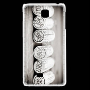 Coque LG F5 Bouchons de bouteille de vin en noir et blanc 12