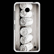 Coque Nokia Lumia 630 Bouchons de bouteille de vin en noir et blanc 12
