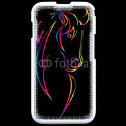 Coque Samsung ACE S5830 Vector image of an horse on black back 50