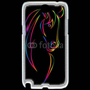 Coque Samsung Galaxy Note 2 Vector image of an horse on black back 50