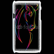 Coque Samsung Galaxy S Vector image of an horse on black back 50