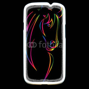 Coque Samsung Galaxy S3 Vector image of an horse on black back 50