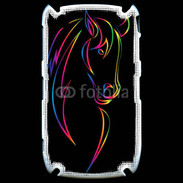 Coque Blackberry 8520 Vector image of an horse on black back 50