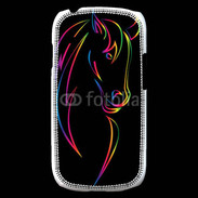 Coque Samsung Galaxy S3 Mini Vector image of an horse on black back 50