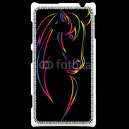 Coque Nokia Lumia 720 Vector image of an horse on black back 50