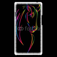 Coque LG Optimus L9 Vector image of an horse on black back 50