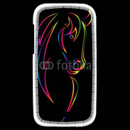 Coque HTC One SV Vector image of an horse on black back 50