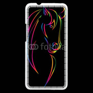 Coque HTC One Vector image of an horse on black back 50