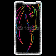 Coque LG P990 Vector image of an horse on black back 50