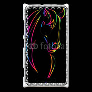 Coque Nokia Lumia 925 Vector image of an horse on black back 50