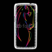 Coque Samsung Galaxy Express2 Vector image of an horse on black back 50