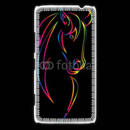 Coque Nokia Lumia 1320 Vector image of an horse on black back 50