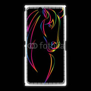 Coque Sony Xpéria Z Ultra Vector image of an horse on black back 50