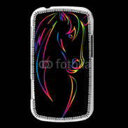 Coque Samsung Galaxy Trend Vector image of an horse on black back 50