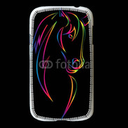 Coque Samsung Galaxy Grand Vector image of an horse on black back 50