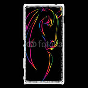 Coque Sony Xperia M2 Vector image of an horse on black back 50