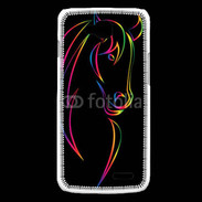 Coque LG L90 Vector image of an horse on black back 50