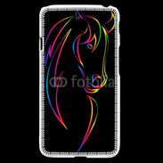Coque LG L70 Vector image of an horse on black back 50
