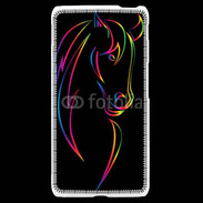 Coque LG F6 Vector image of an horse on black back 50