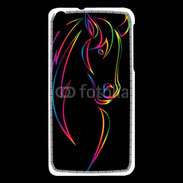 Coque HTC Desire 816 Vector image of an horse on black back 50