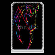 Pendule de bureau Vector image of an horse on black back 50