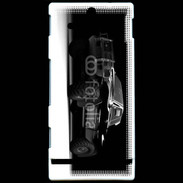 Coque Sony Xperia U pickup en noir et blanc 10