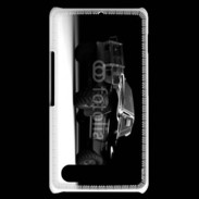 Coque Sony Xperia E1 pickup en noir et blanc 10