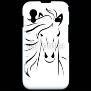 Coque Samsung ACE S5830 Vector image of an horse on white